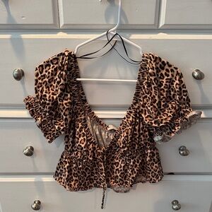 Leopard Print Women's Top
